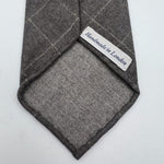 Drake's -  Wool - Light Grey, Tartan Motif Unlined  Tie  #6021