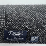 Drake's Vintage 41% Alpaca 39% Wool 20% Nylon Unlined Dark Grey  Melange Tie Handmade in England 8 cm x 148 cm #6019