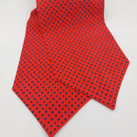 Cruciani & Bella  100% Madder Silk Ascot  Red and Blue #4639 