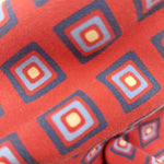 Cruciani & Bella 100% Silk Madder Ascot  Wine,Blue and Light Blue Made in Italy #4029