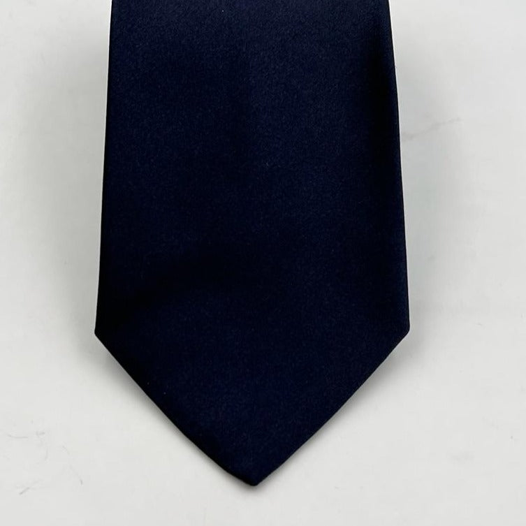 Drake's Vintage 100% Silk Tipped Blue PlainTie Handmade in England 9 cm x 147 cm #6500