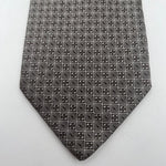 Drake's Vintage 100% Silk Tipped  Grey Light Grey Motif Handmade in England 9,5 cm x 146 cm #6522