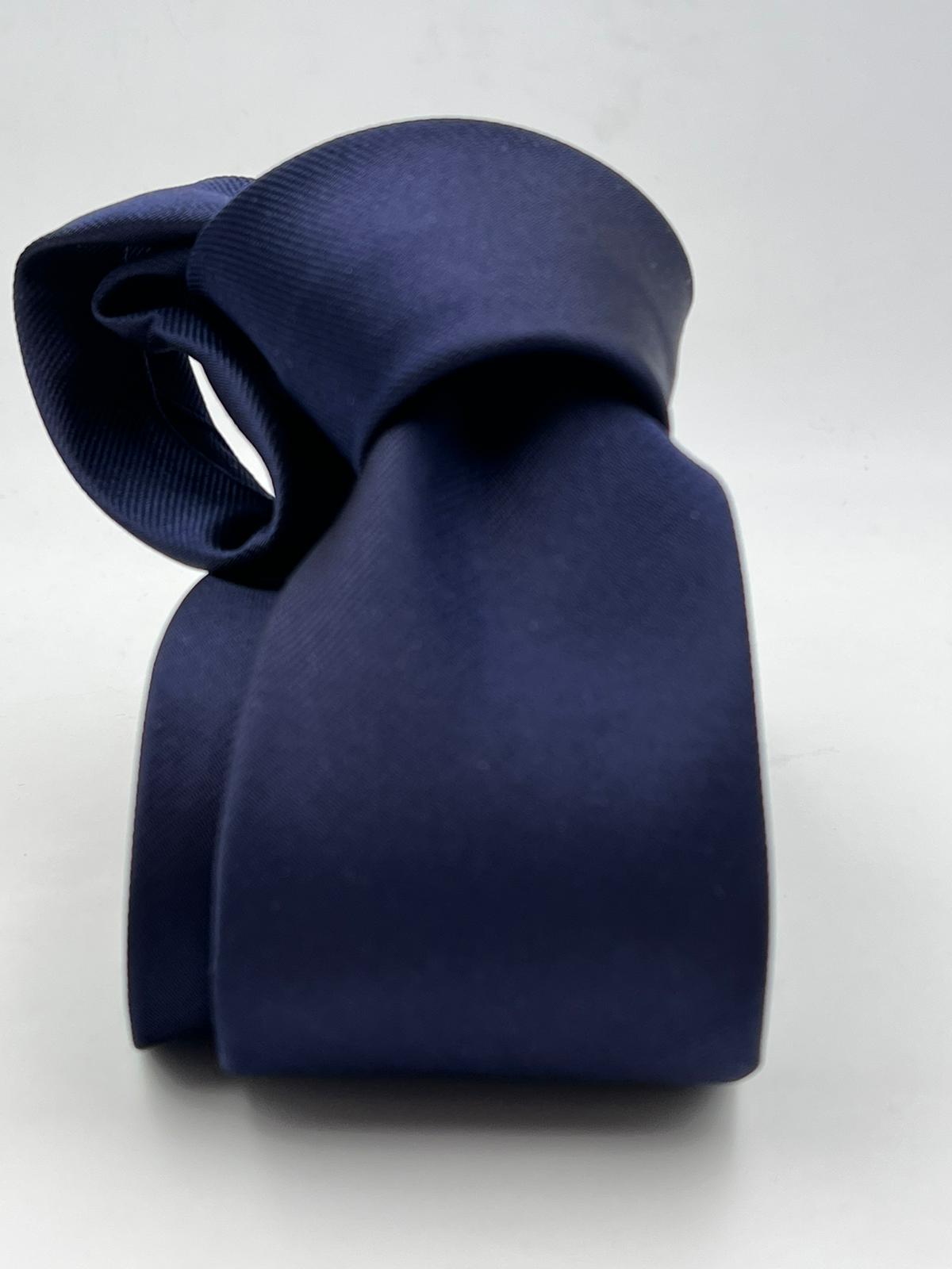 Drake's Vintage 100% Silk Unlined Blue PlainTie Handmade in England 7 cm x 146 cm #6501