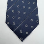 Drake's Archive -  Silk - Blue, White Stripes and Motif Tie #6534
