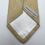 Drake's for Cruciani & Bella 100% Silk Tipped  Yellow Shantung Tie Handmade in England 8 cm x 146 cm #6536