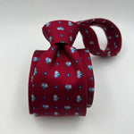 Holliday & Brown Vintage - Silk  - Red, Light Blue and Blue Motif Tie #6606