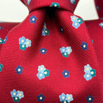 Holliday & Brown Vintage - Silk  - Red, Light Blue and Blue Motif Tie #6606