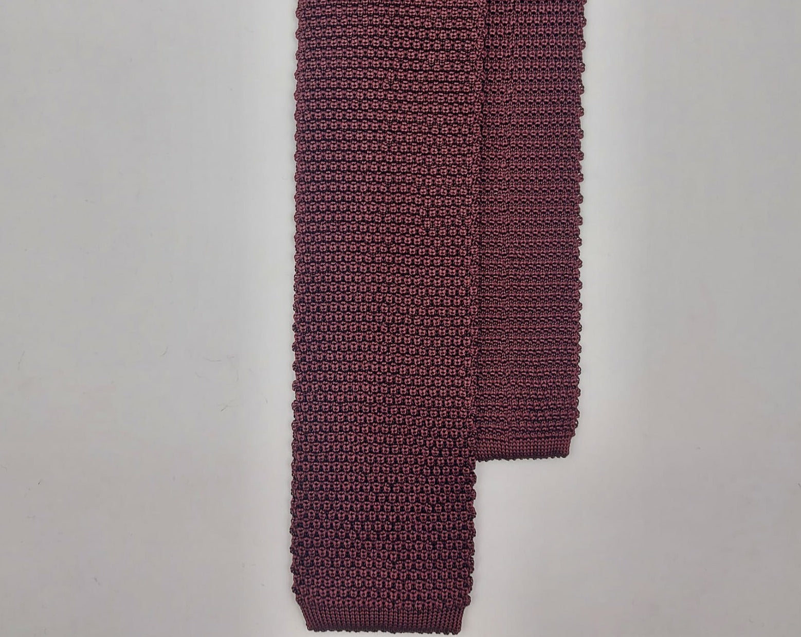 Cruciani & Bella 100% Knitted Silk Wine knitted tie Plain Tie Handmade in Italy 6 cm x 145 cm #6361