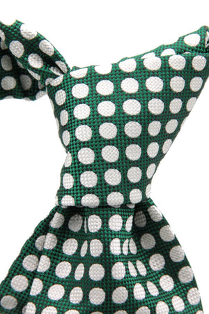 drake's Churchill's spot emerald green and white tie