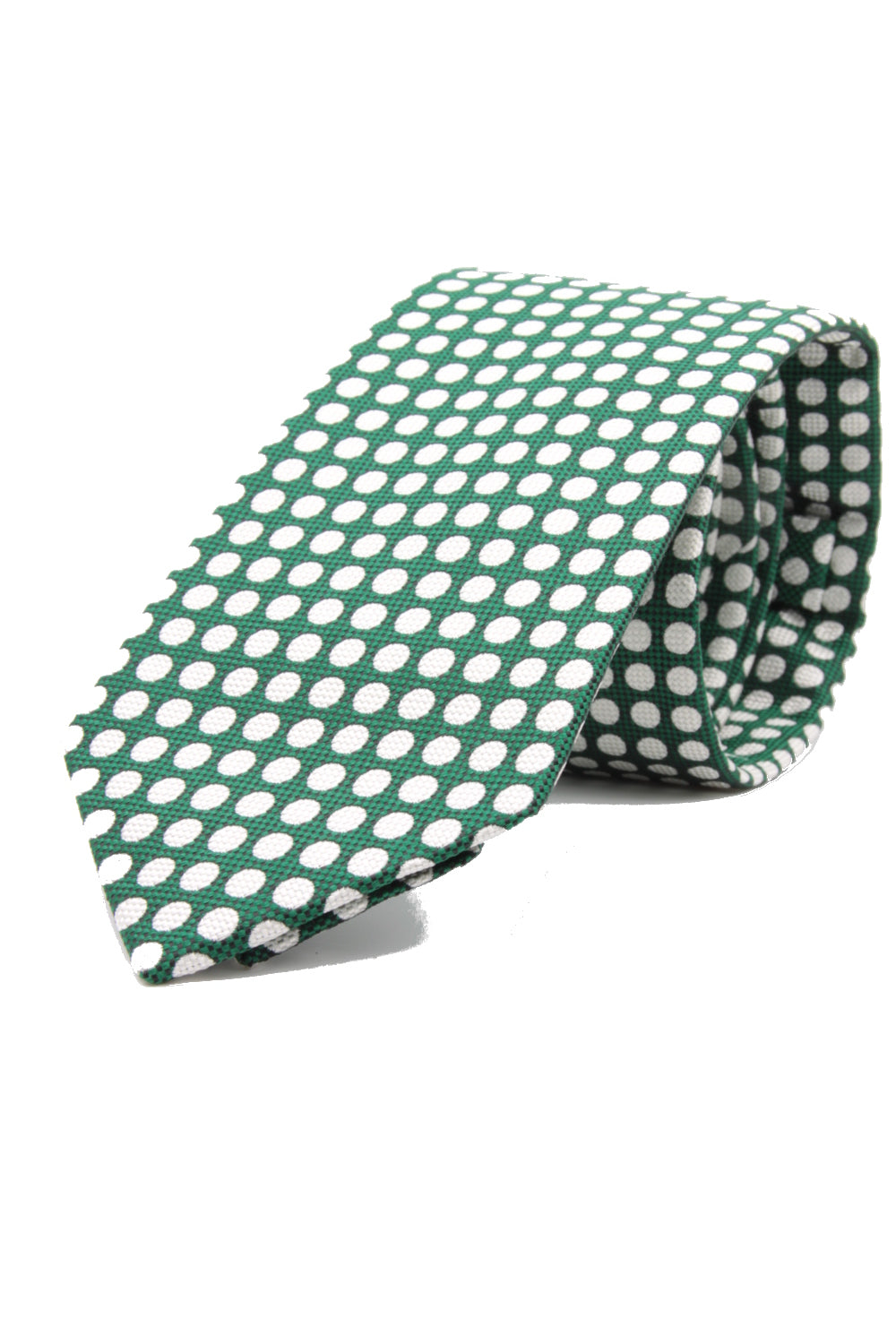 drake's Churchill's spot emerald green and white tie