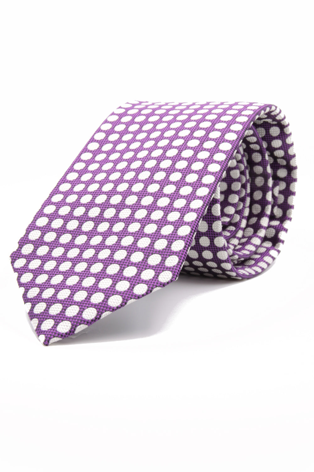 drake's Churchill's spot purple and white tie