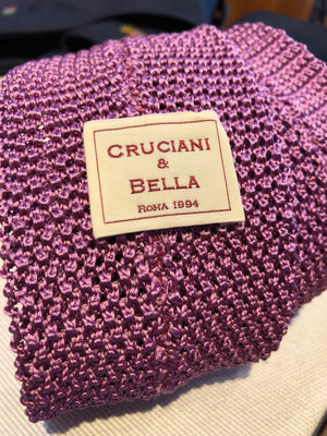 Cruciani & Bella - Knitted Silk- Light Wisteria tie #4684