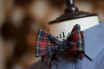 Noodles Bow Ties 100% Cotton  White, red, yellow, green, blue and black tartan Handcrafted in Italy coated metal hardware  olive green gabardine inside hand-stitched labels handmade boxes self-tie bow ties
